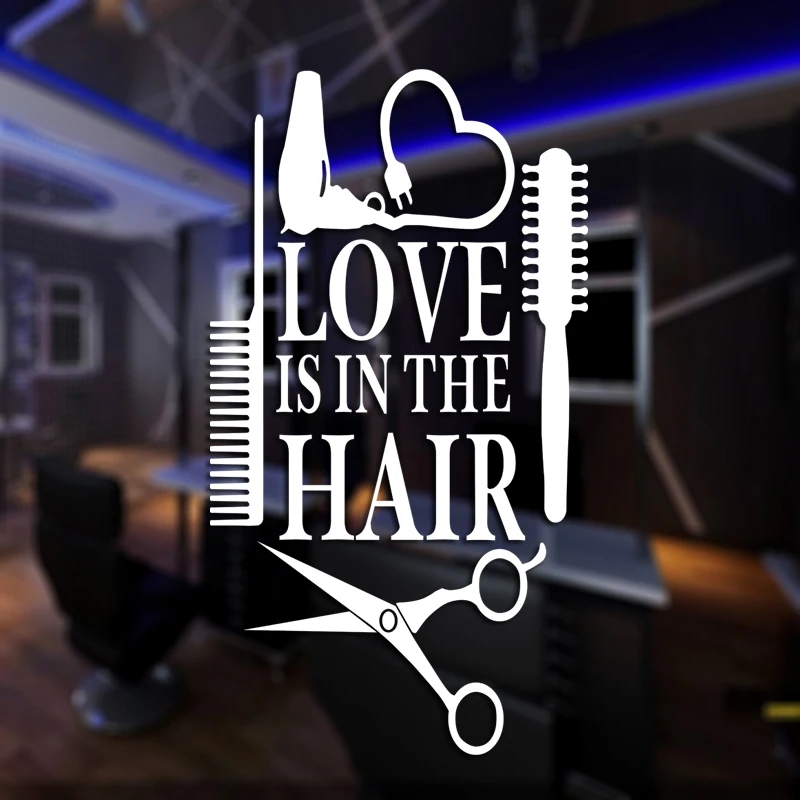 

Hair Salon Wall Decal Sticker Barber Shop Scissor Vinyl Window Decals Decor Mural Hairdresser Glass Beauty Salon Sticker