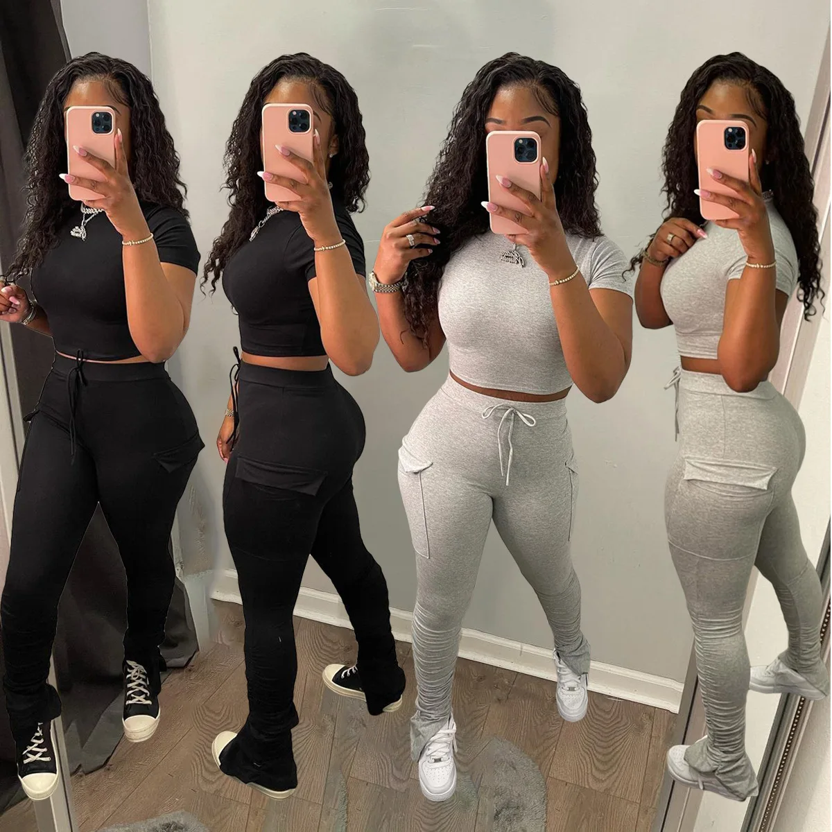 Two Pieces Stacked Legging Set Hot Sale 