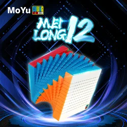 MoYu Magic Cube Puzzle Cubing Classroom MeiLong 12x12x12 12x12 Flat Shaped Stickerless Student Educational Toys Anti Stress Game