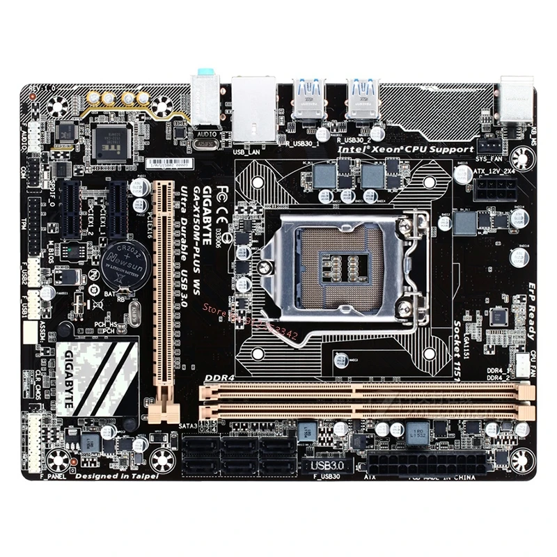 good pc motherboard For Gigabyte GA-X150M-PLUS WS Motherboard  C232 Socket LGA 1151 DDR4 X150M-PLUS WS Motherboard Support Xeon E3-1200 v5 mother board of computer