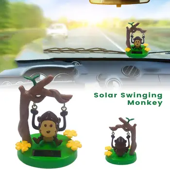 

1Pcs Solar Powered Dancing Cute Animal Swinging Animated Monkey Toy Car Styling Accessories Car Decor Kids Toys Gift