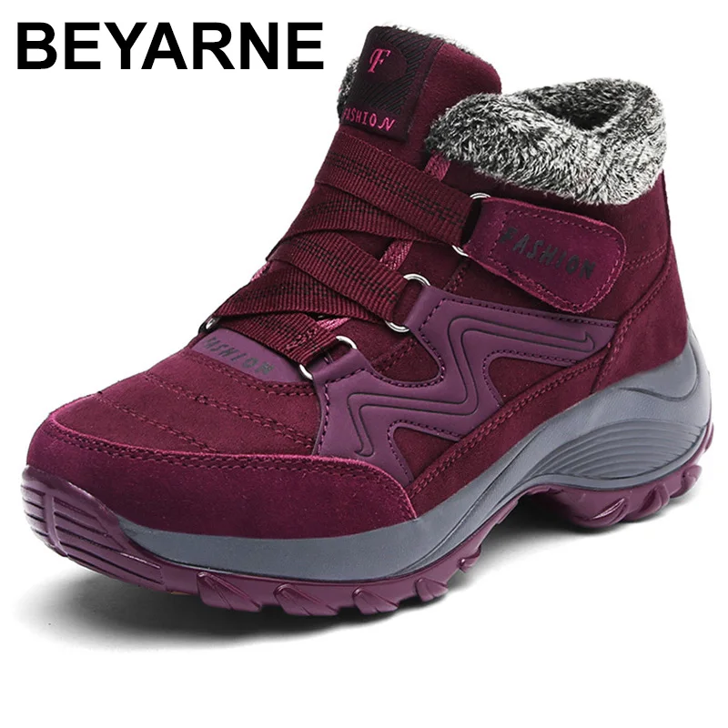 

BEYARNE Winter brand snow boots for women, waterproof suede boots, boots for women, boots for women, sexy snow boots with wedge