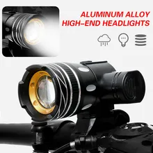T6 Headlights Bicycle Light Headlight Night Ride Flashlight Riding Accessories USB Charging Cycling Light Equipment 1000 Lumens
