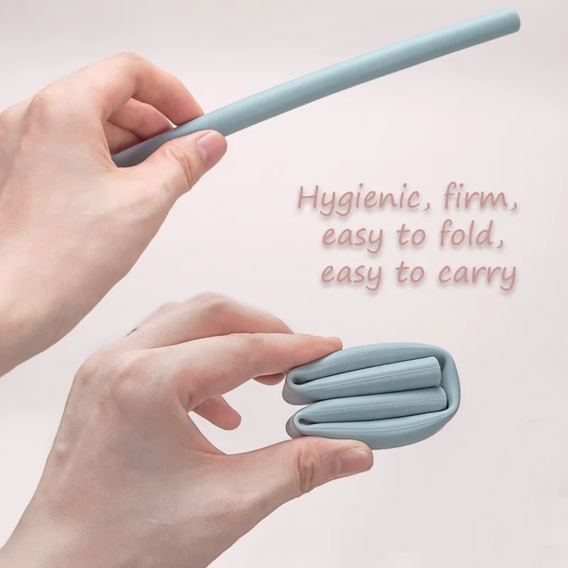 Customized Baby Accessories Reusable Silicone Straws Food Grade Flexible Bent Straight Drinking For Cup Straws Baby Stuff 3