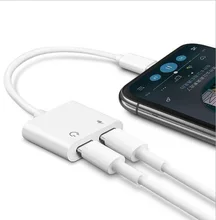 100Pcs Lot For 8 pin to 3 5mm Dual Aux Jack Headphone Earphones Audio Splitter Adapter Charging Music For 11 pro max X Xs Max