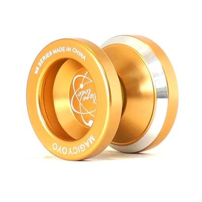 MAGICYOYO N8 вызов-TO-DO Алюминий металла Профессиональный Йо-Йо D47mm Ширина 41,4mm 8-шариковый подшипник с веревкой YO-YO игрушки подарок для детей - Цвет: Gold
