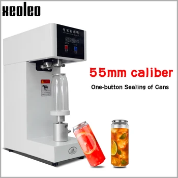 

XEOLEO Cans sealing machine 55mm Drink bottle sealer Beverage seal machine for Milk tea/Coffee Can sealer 220V/110V