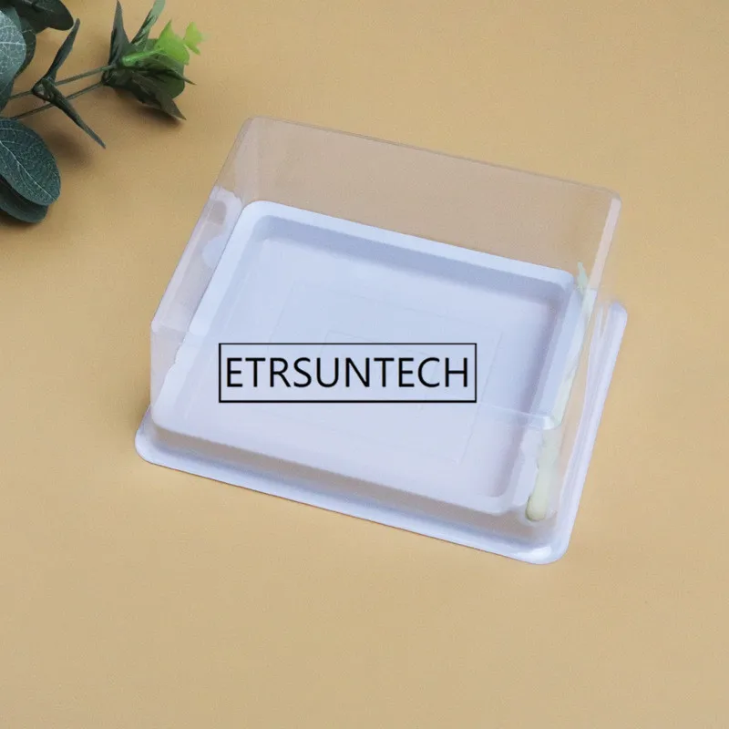 

300 шт. пластиковые коробки для упаковки тортов, контейнер для десертов, коробка для упаковки капкейков с вилкой, товары для вечеринок