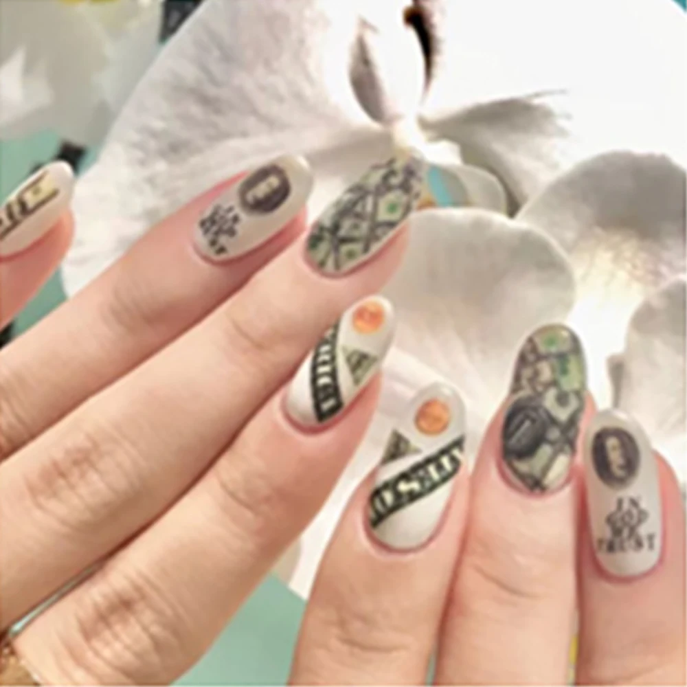 Money Nails Design Dollar Sign Nail Art Sticker Decals Self Adhesive 3D  Manicure Tips Wraps Decoration Tool|Stickers & Decals| - AliExpress