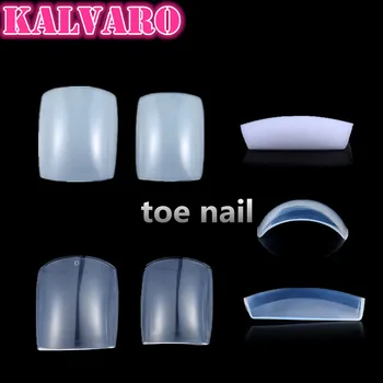 

Kalvaro 500PCS Fashion Natural Beautiful Acrylic Full Cover French False Toe Nail Art Tips Pedicure nail foot DIY Decoration