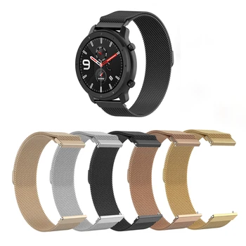 

Milanese Metal Magnetic Stainless Steel Watchband For Huami AMAZFIT GTR 47mm/42mm Smart Watch Wristband Strap 20mm 22mm Width