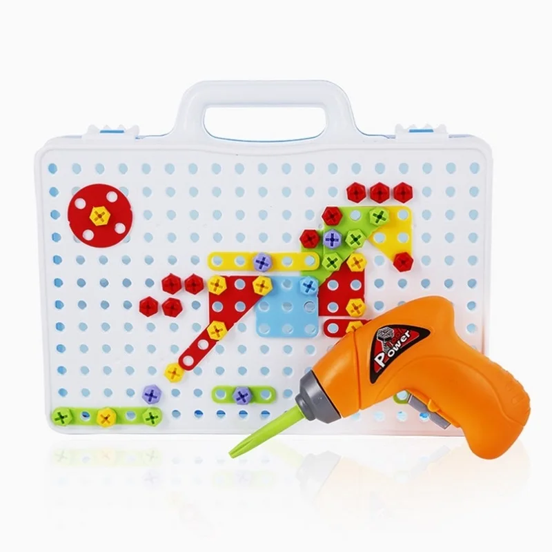 

Kids Electric Drill Tool Toys Screws Puzzle Building Toy Drill Toys Creative Educational Boy Pretend Play Tools Toy Dropshipping