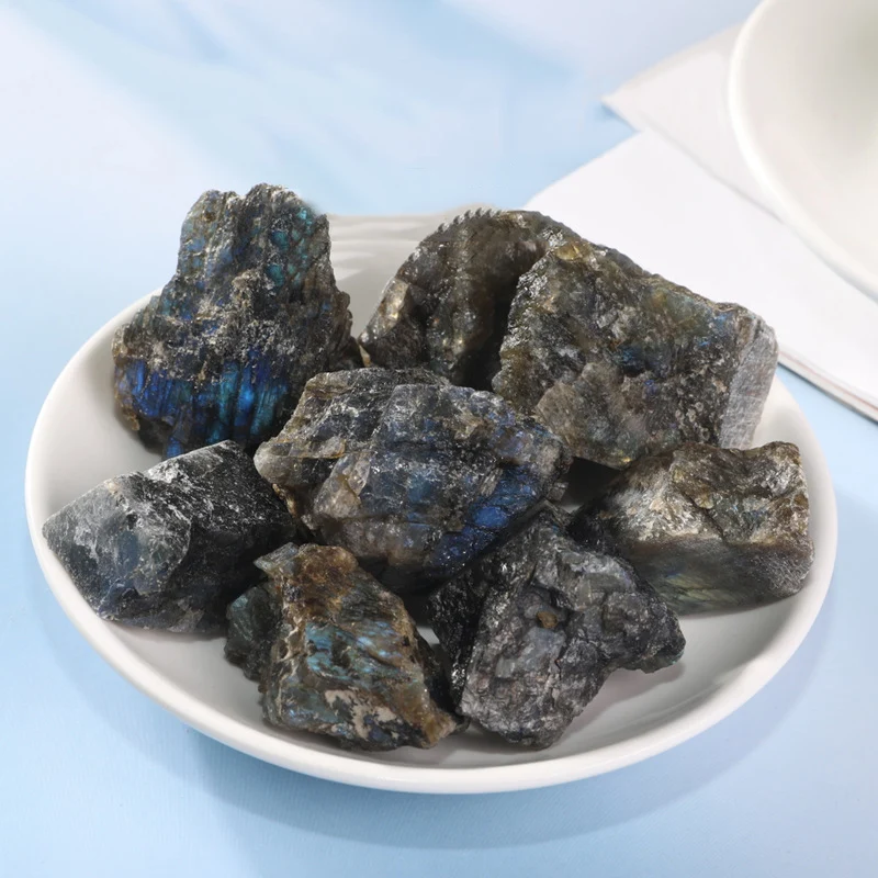 

100g Natural Moonstone Blue Raw Gemstone Rough Ore Labradorite Rock Quartz Specimen Home Decoration Accessories
