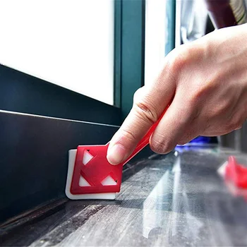 

2Pcs/set Silicone Glass Sealant Scraper Window Sealant Remover for Floor Tile Glue Residual Shovel Spatula Corner Squeegee Tool