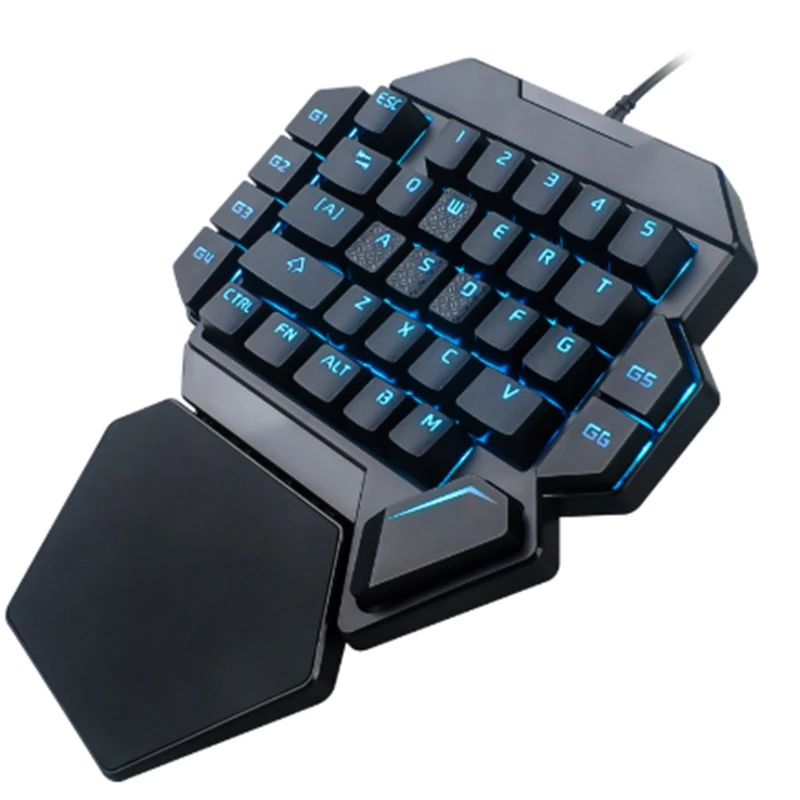 

K50 Rgb Wired Gaming Keypad Keyboard 35 Keys One-Handed Blue Switch Led Backlit Mechanical Keyboard