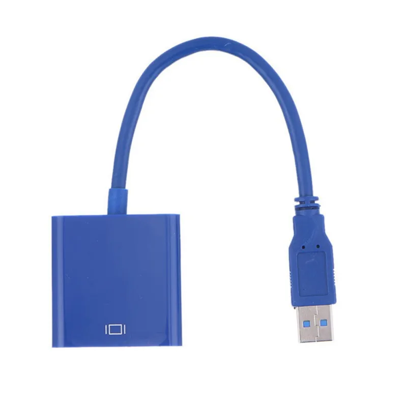 New USB 3.0 To VGA Driverless Adapter Male 15-pin Female Connector Cable Video Converter Windows 98/2000/7/8/Vista /10 |