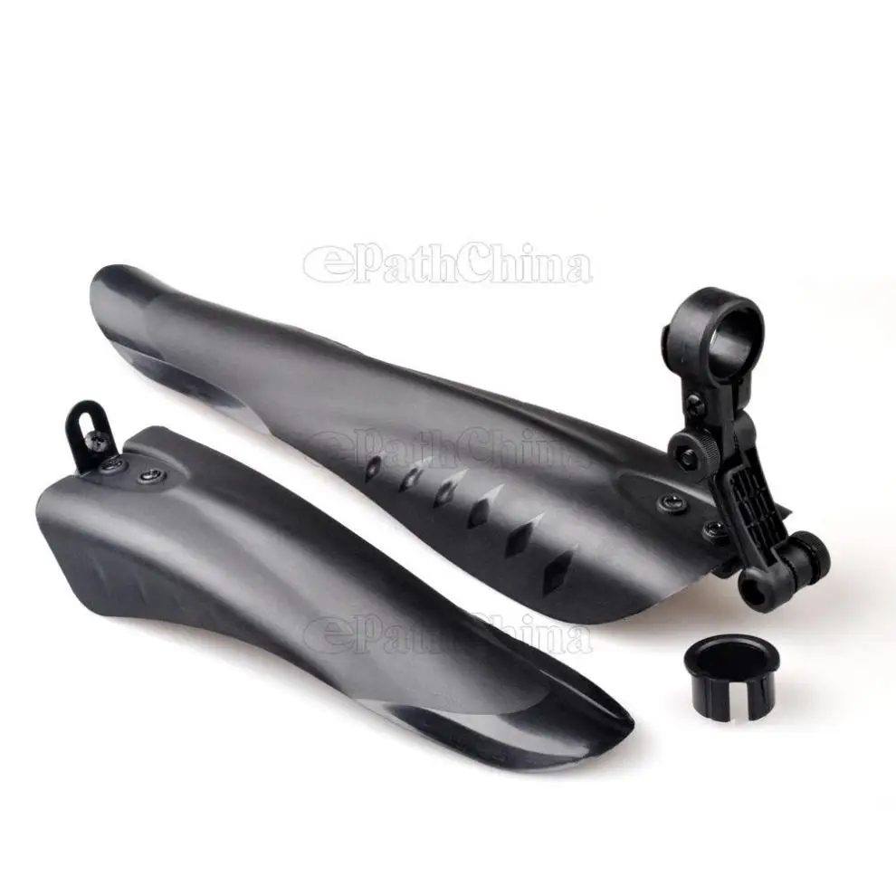 

2 pcs Cycling Mountain Bike Bicycle Front Rear Black Tire Mudguards Mud Guard Mudapron Set