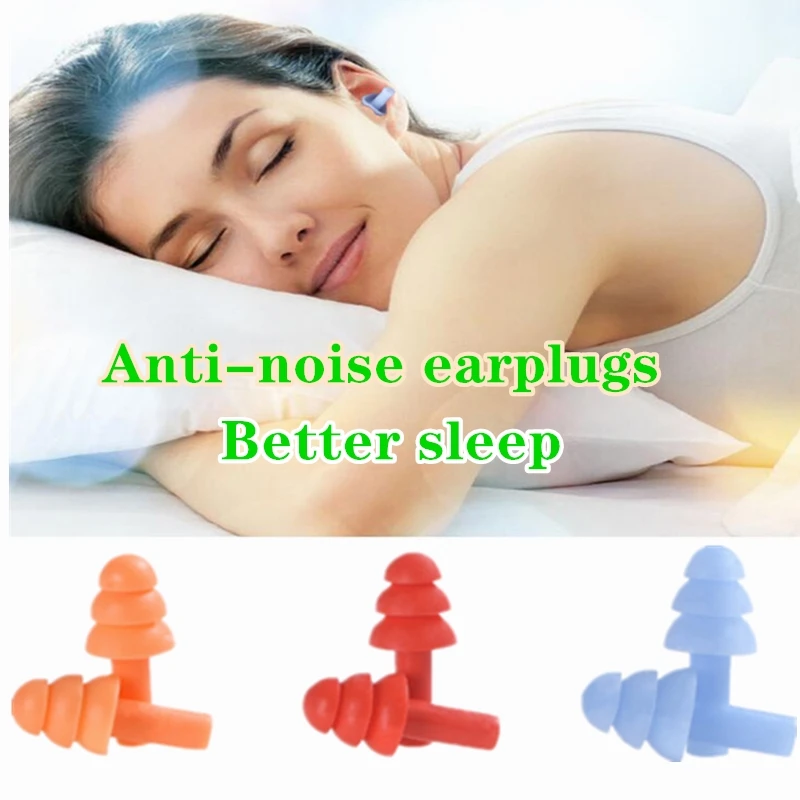 Silicone Ear Plugs Anti Noise Snore Earplugs Comfortable for Study
