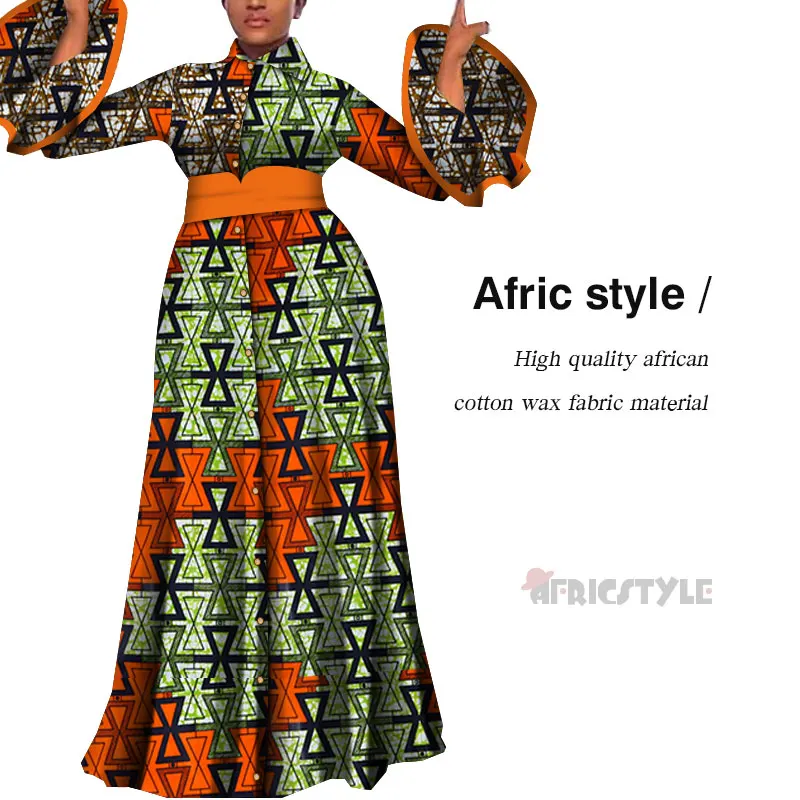 2019Vestidos africanos para mujeres estampado drapeado vestidos largos rectos Bain Riche africano Ankara vestidos chal WY5483 - Цвет: 16