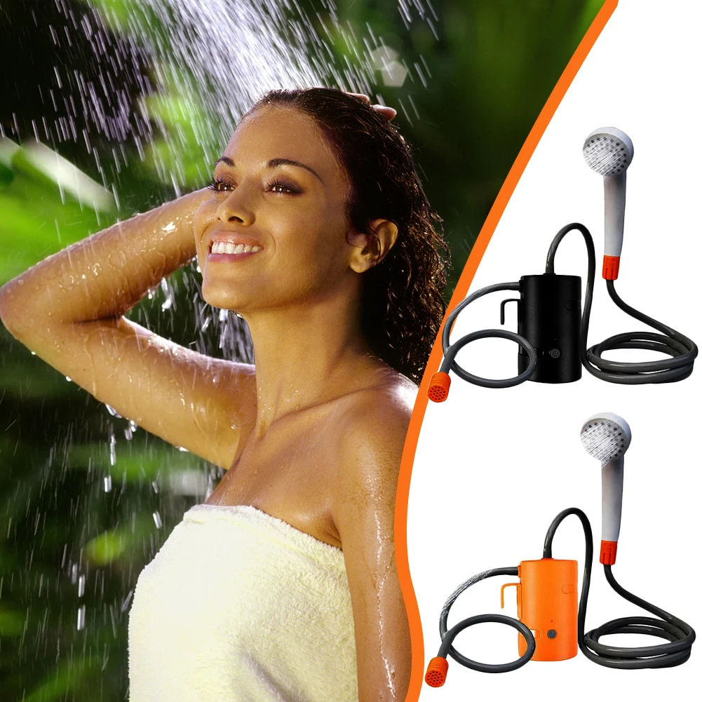 

USB Outdoor Portable Shower Electric Shower Camping Rechargeable Bathing Artifact Camping Shower Pumping Strong 1.8m