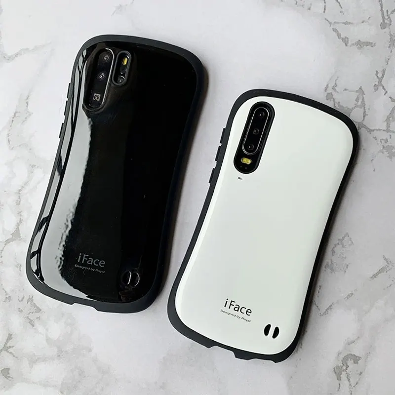 Брендовый чехол iFace для телефона Huawei P30 Pro гладкий глянцевый с отверстием шнурка