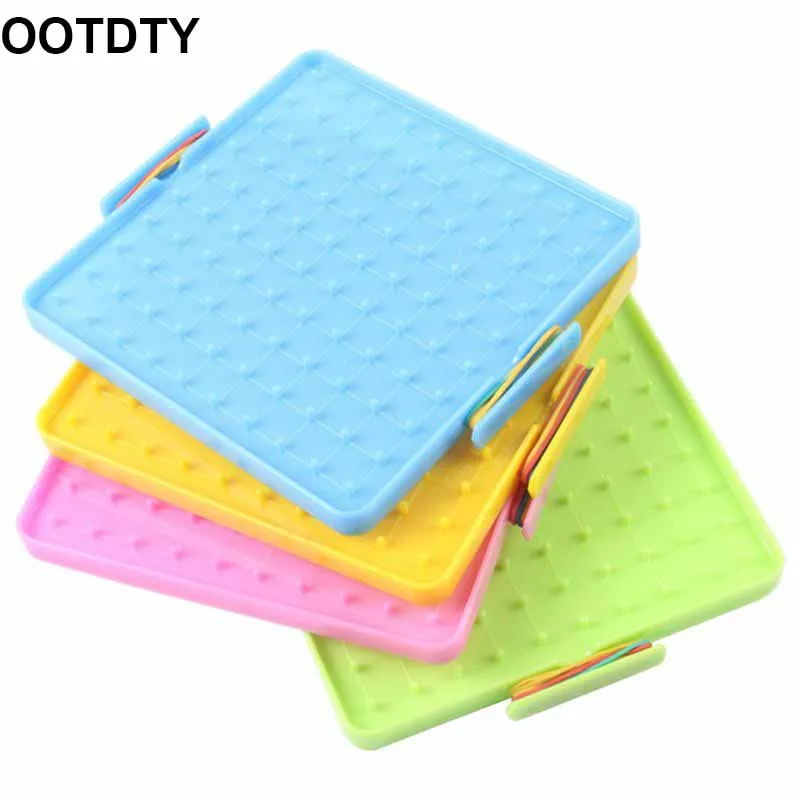 

Plastic Nail Plate Primary Mathematics Nailboard Tool Geometry Demo Children Educational Toy Teaching Instrument Puzzle Game Toy