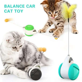 

Smart Cat Toy with Wheels Interactive Rotating No Need Recharge Cat Toys Lrregular Rotating Mode Funny Not Boring Cat Supplies