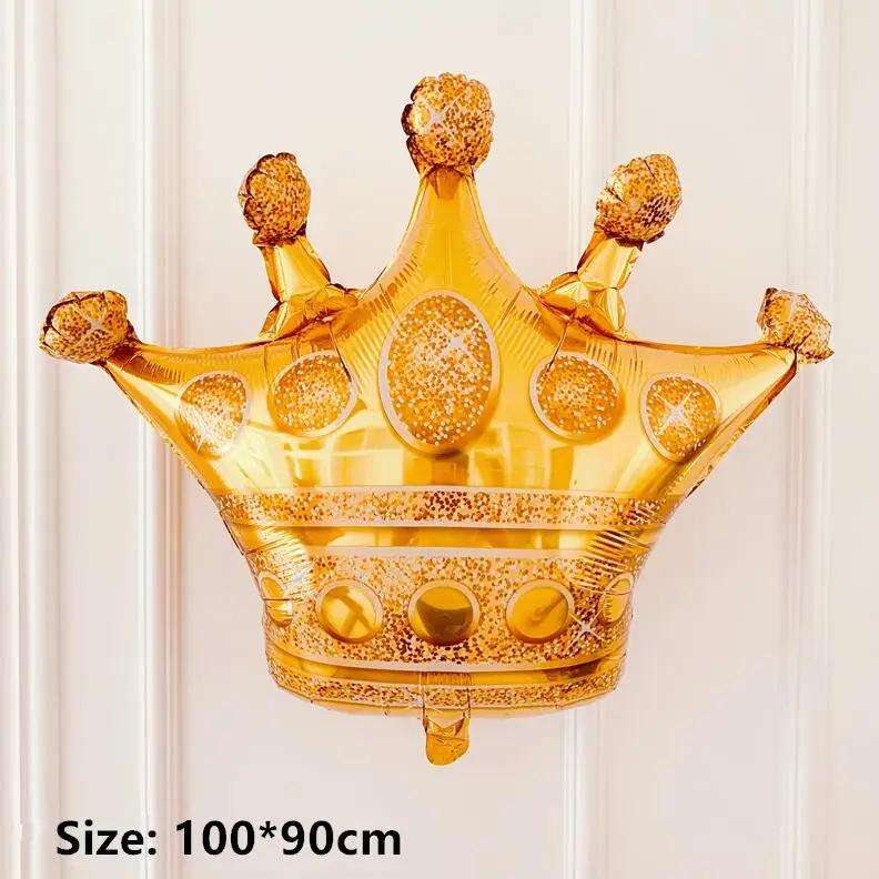 1pc Big Crown 1 шт., большая Мини Золотая розовая Корона, фольга, воздушные шары, принцесса, принцесса, для мальчиков и девочек, украшения для первого дня рождения, для детей, для взрослых, король, globos - Цвет: 1pc Big Crown