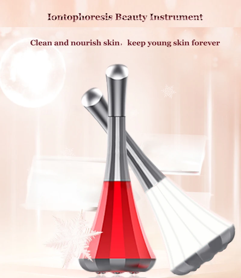 

2019 Mini Ion Beauty Facial Massager with Ion Inductor Iontophoresis Facial Cleaner and Nourishing Facial care Device