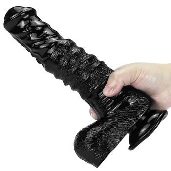 9.8 inch huge penis animal horse dildo dick with strong suction cup ribbed big sex toys for women flirt sex products hot 3