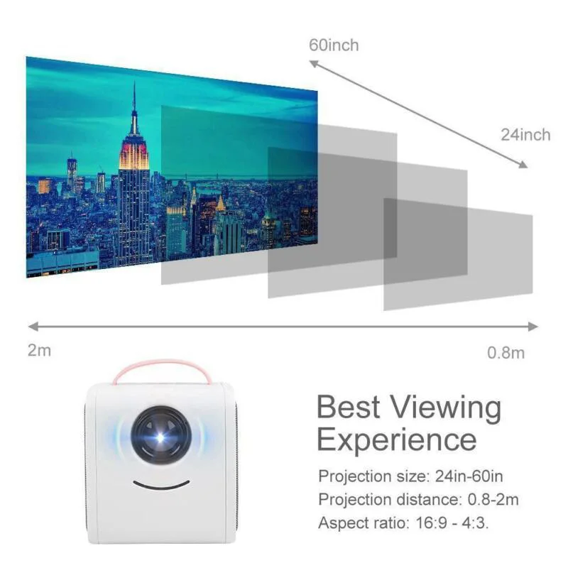 Q2 Mini Projector 700 Lumens Children's Toy Portable Projector Children Education Mini LED Home Beamer Support 1080P