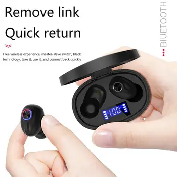 

NEW Mini 5.0 Bluetooth Wireless Earphone Sport Earphones Headset 3D Stereo Sound Earbuds Micro Charging Box