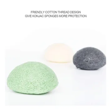

100% All Natural Korean Facial Sponge with Activated Bamboo Charcoal Gentle Konjac Sponge