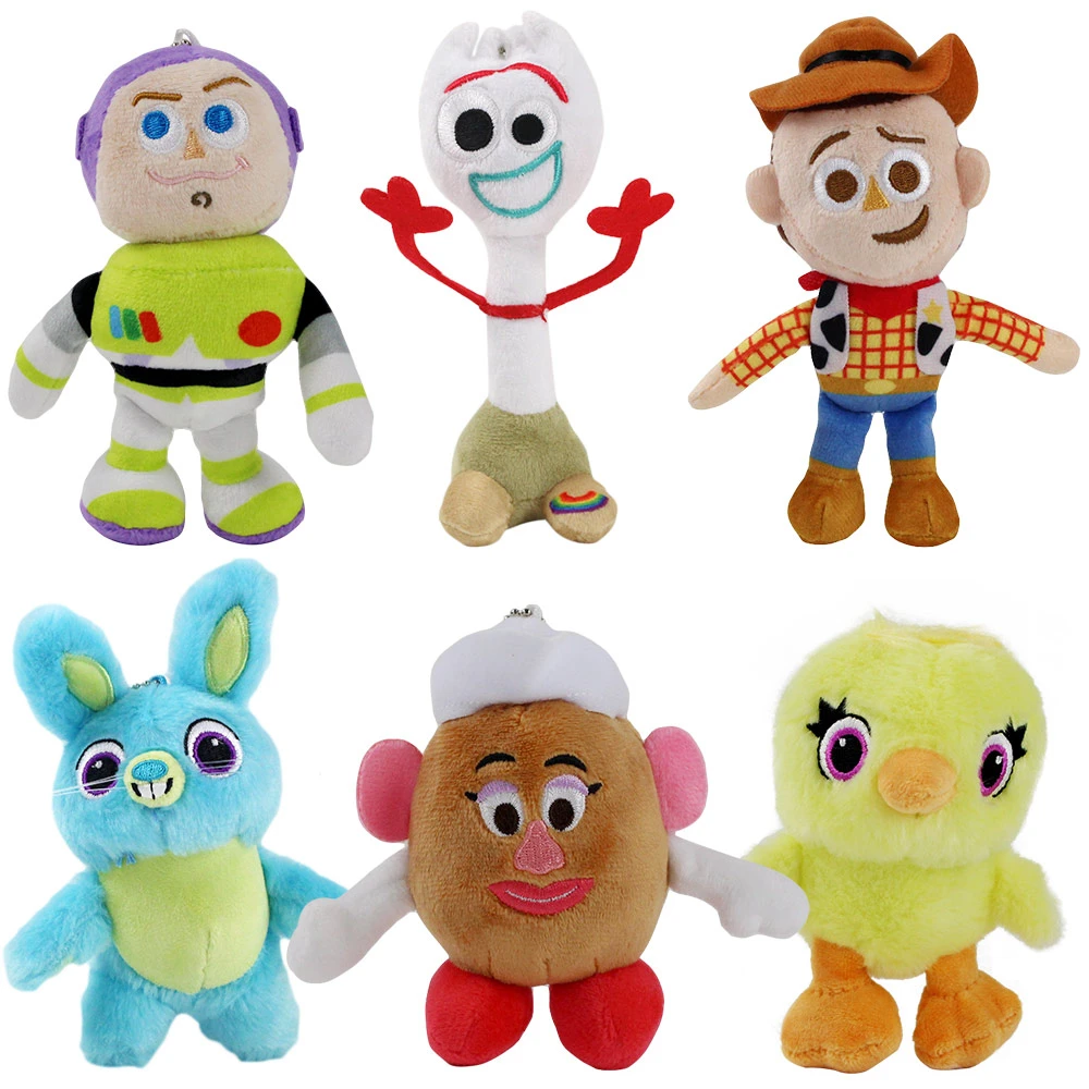 Official Toy Story 4 Cartoon Forky Woody & Buzz Lightyear Soft Plush Stuff Toy