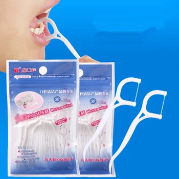 

30pcs/set Oral Hygiene Adult Dental Floss Charcoal White Teeth Stick Food Residue Remover Teeth Cleaning Oral Toothpick Tool