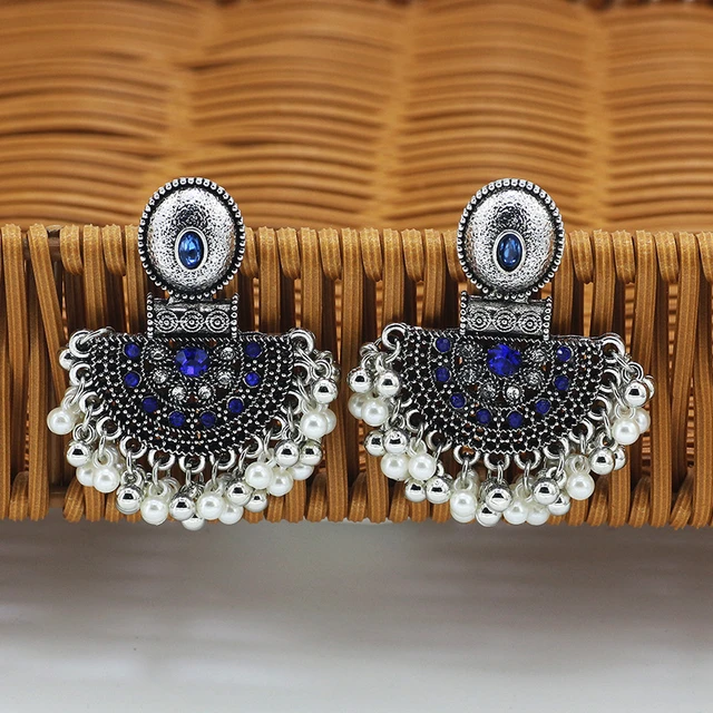 Indian Jewellery India | Indian Jewellery Bollywood | Bollywood Jewellery  Silver - Dangle Earrings - Aliexpress