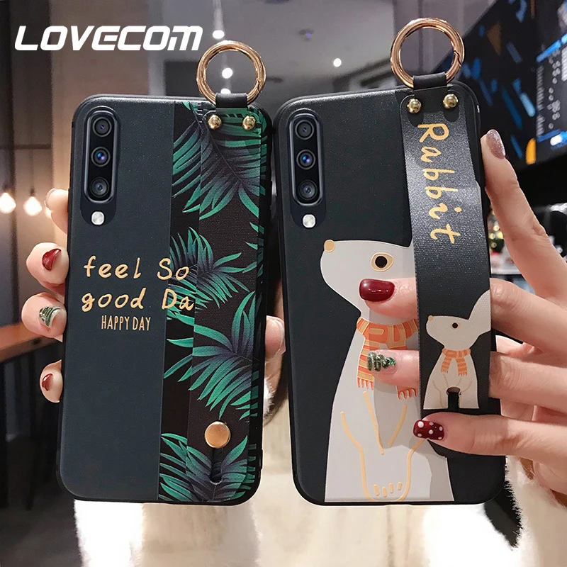 Чехол LOVECOM в стиле ретро с ремешком на запястье для Samsung S20 Plus A50 A51 A71 A40 A70 S8 S9 S10
