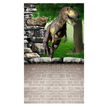 

3D Dinosaur Photography Backdrop Background Vinyl Studio Props Photo 3x5Ft