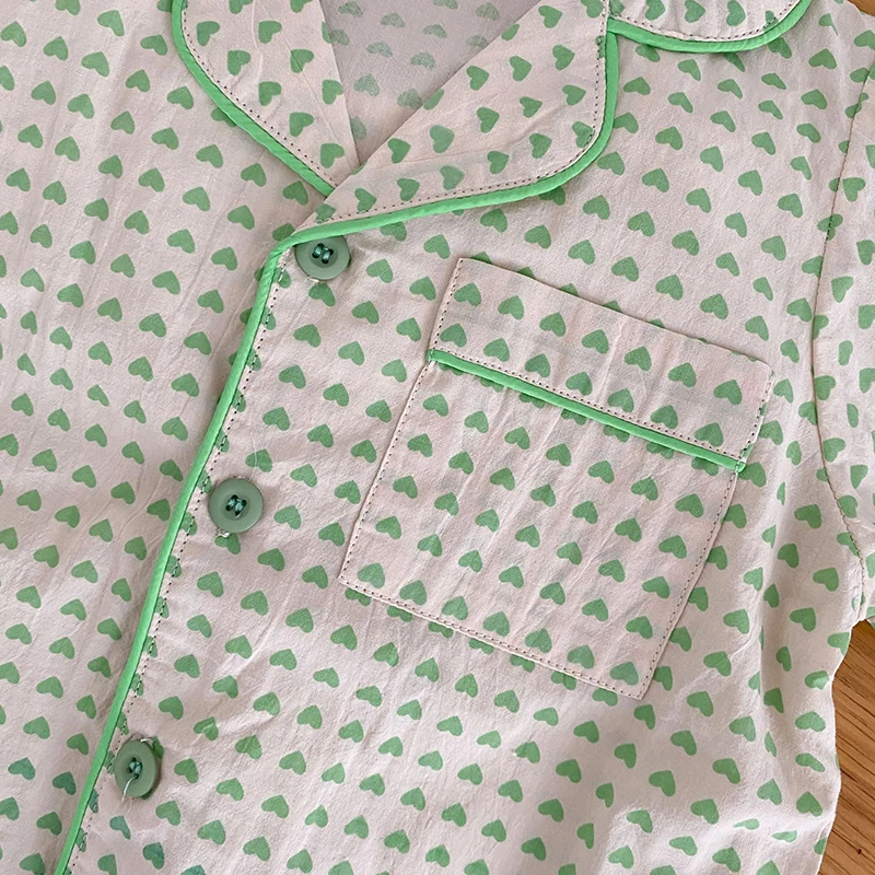 Cotton Kids Pajamas Korean Print Summer Sleepwear