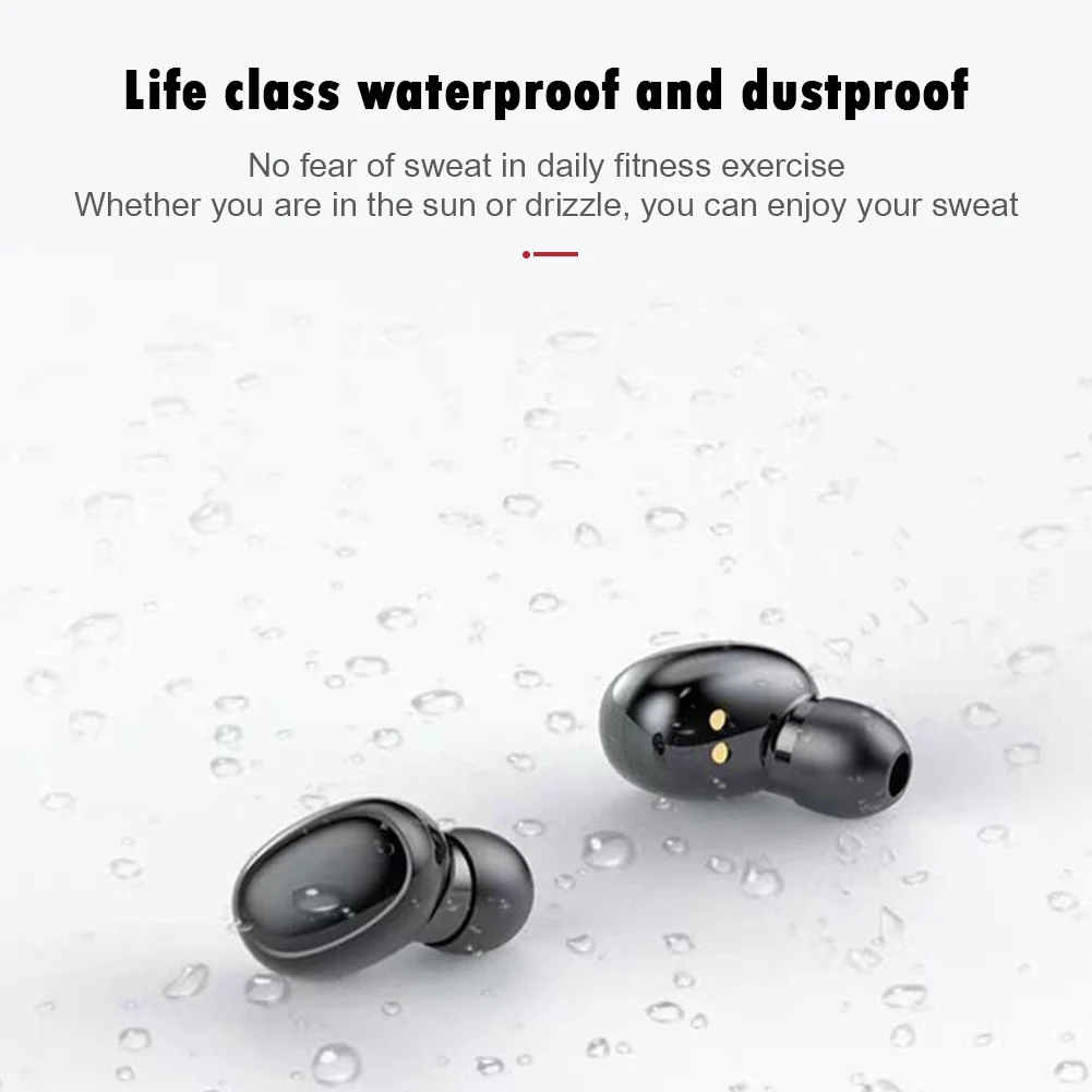 Mini Headphone Sport Headset with Charging Box TWS Earbuds Bluetooth In ear Headphones with Digital Display Charging Case