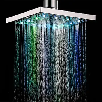 

Tool LED Shower Head Accessory 7 color Changing Square Sprinkler Handheld
