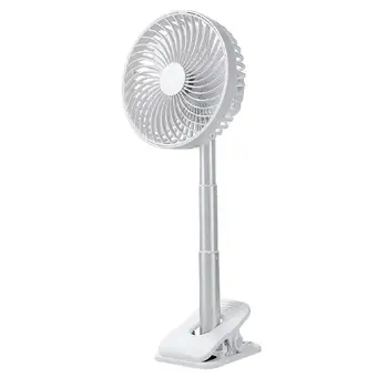 

Mini Portable Desk Fan USB Rechargeable Silent Clip Fan Desktop/Table Fan Folding telescopic Ventilador fan