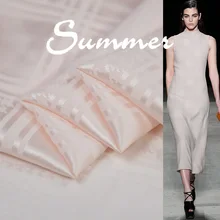 Настоящий шелк 108 см ширина 19momme бренд горошек жаккард Шармез ткань Хаундстут ткань для Diy шитье платье Новинка