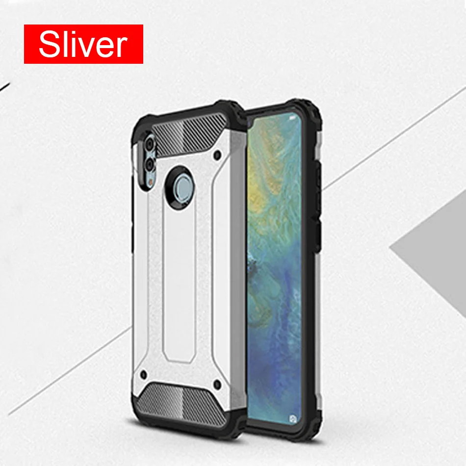 Silver Auroras для ASUS Zenfone Max Pro M1 чехол Роскошный Гибридный Броня противоударный жесткий для Max Pro M2 ZB631KL ZB601KL ZB602KL чехол - Цвет: Silver