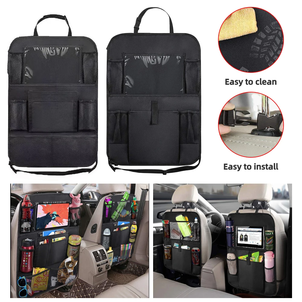 Universal Waterproof Car Back Seat Organizer Storage Bag Multi Pocket Hanging Pouch Assorted Auto Accessories Black | Автомобили и