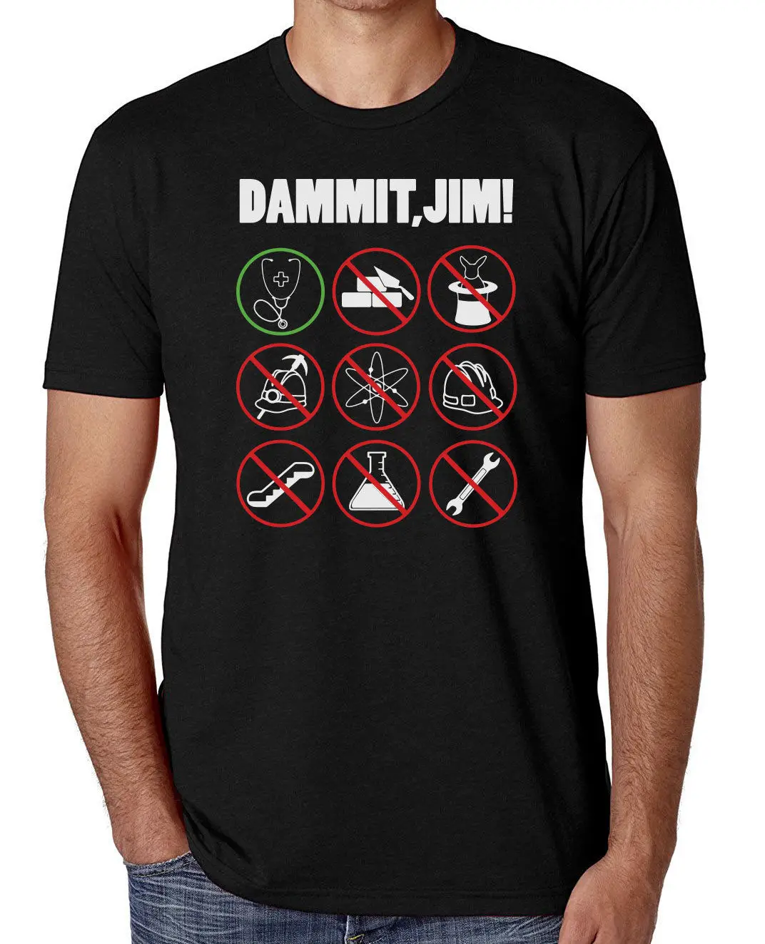 Men's Funny Star Trek Comedy T-Shirt Dammit Jim I'm A Doctor