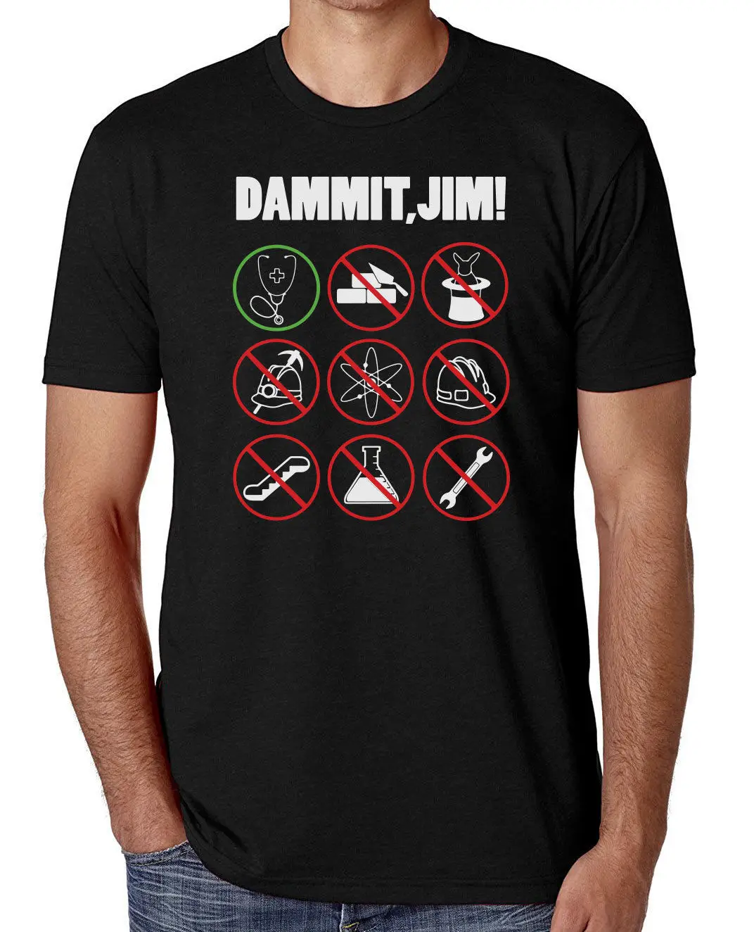 Мужская смешная комедийная футболка Star Trek-Dammit Jim I'm A Doctor |