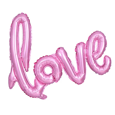 Pink LOVE 25 шт., Свадебные Воздушные шары, вечерние воздушные шары из алюминиевой фольги для украшения Дня Святого Валентина, свадебный душ JL0145 - Цвет: Pink LOVE