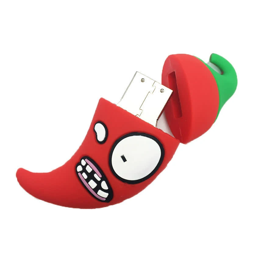 USB флеш-накопитель 128 Гб со смешными героями из мультфильмов овощ, перец чили 4 ГБ 8 ГБ usb 2,0 32 gb/64 GB портативный накопитель 16 ГБ флеш-накопитель