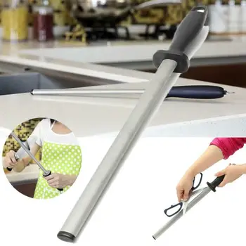 

600# Grit Diamond Knife Sharpening Rod Kitchen Honing Steel Knife Sharpening New Carbon Steel Durable Knife Sharpener